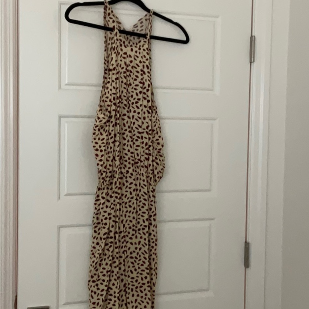Animal print halter dress